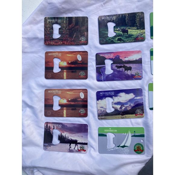 Lot of 22 Moosehead Bottle Openers - Credit Card & Coaster Openers Vintage - Picture 2 of 12